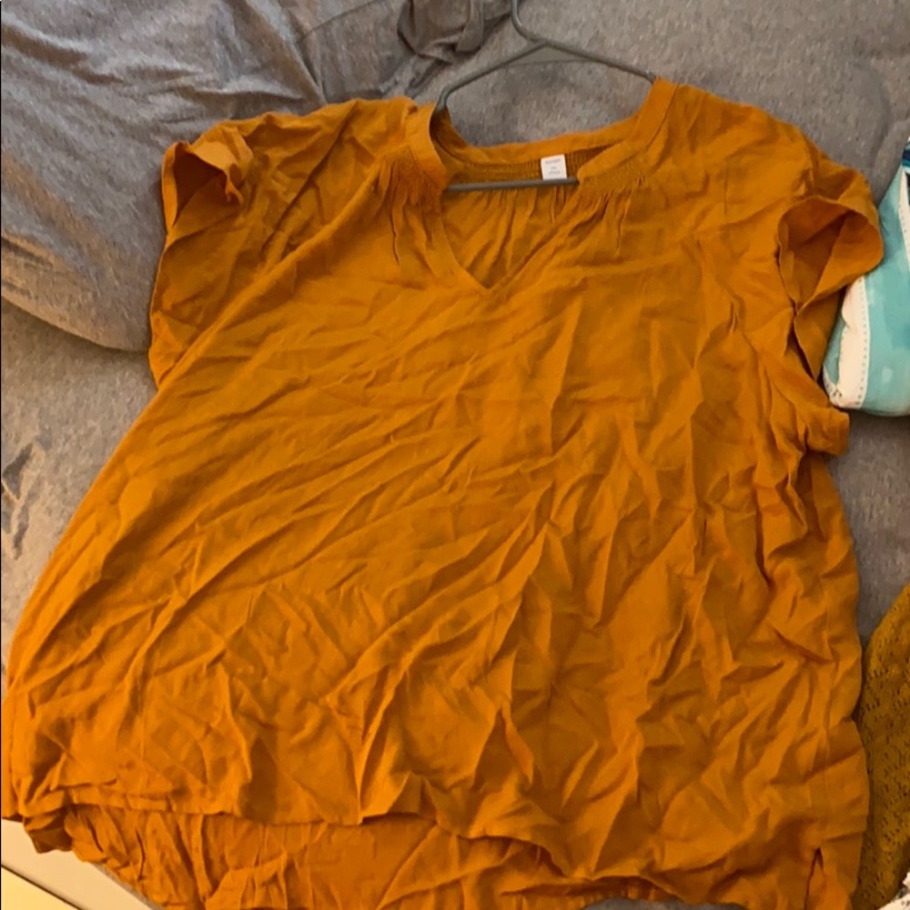 yellow dress shirt, size XXL, blouse